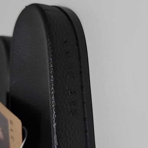 Rae Dunn GOOD VIBES Black Slides Size 7 - Picture 3 of 4